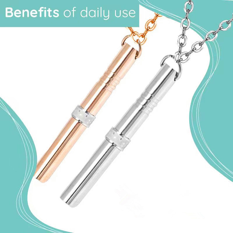 Rotable Stainless Steel Mindfulness Breathing Necklace